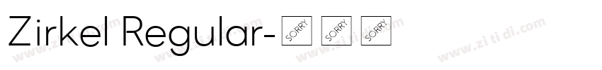 Zirkel Regular字体转换